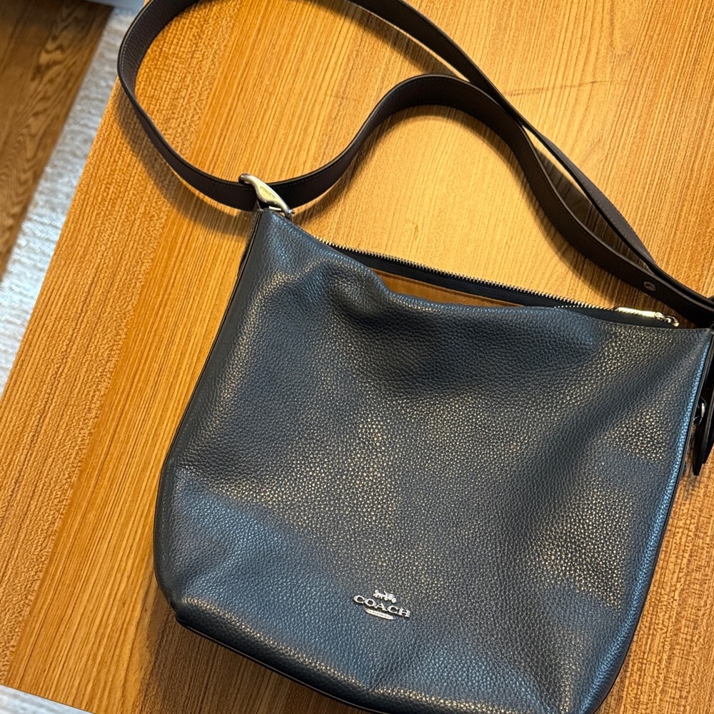 Coach blue Leather Shoulder Bag